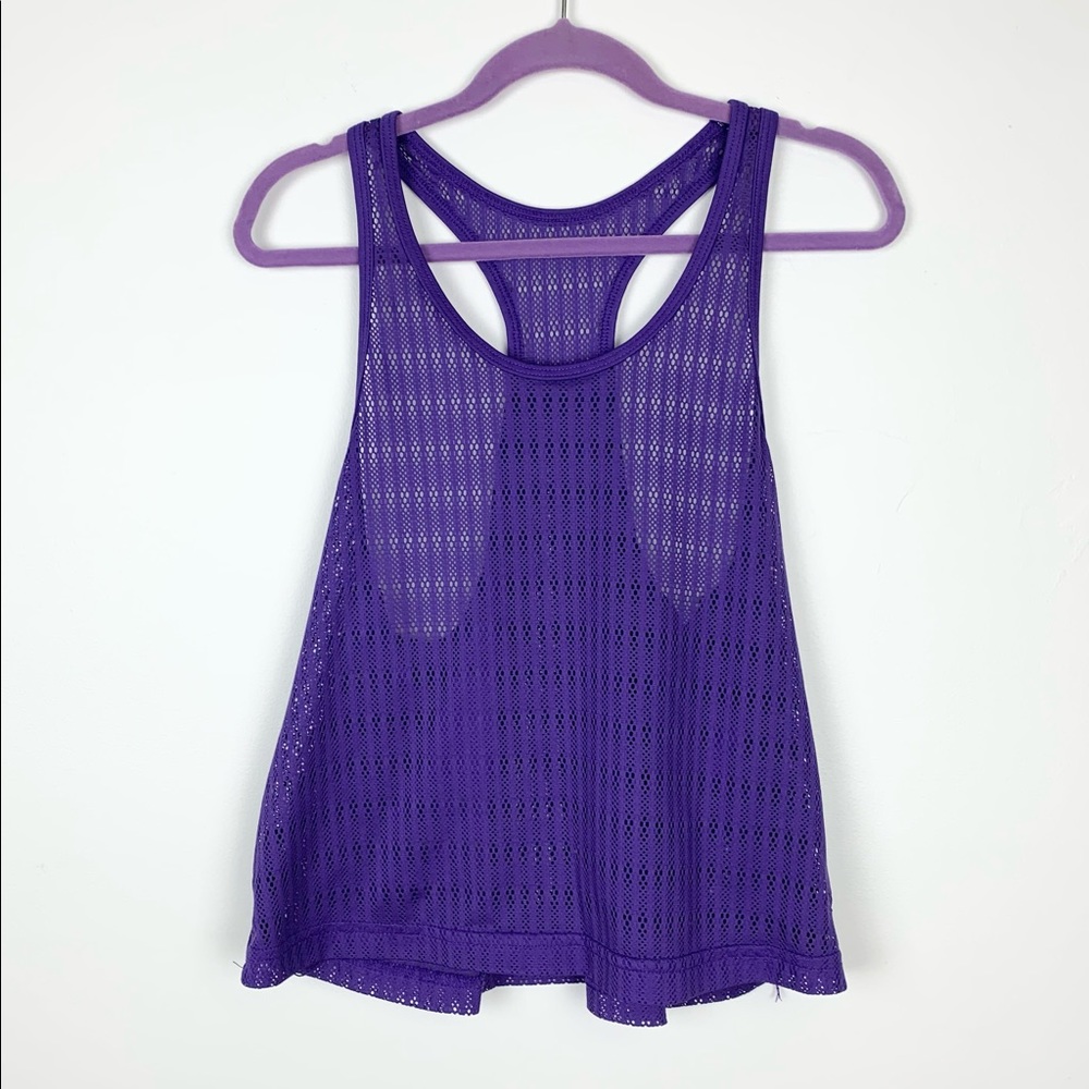 C9 Champion Kids Purple Mesh Athletic Overlay Tank